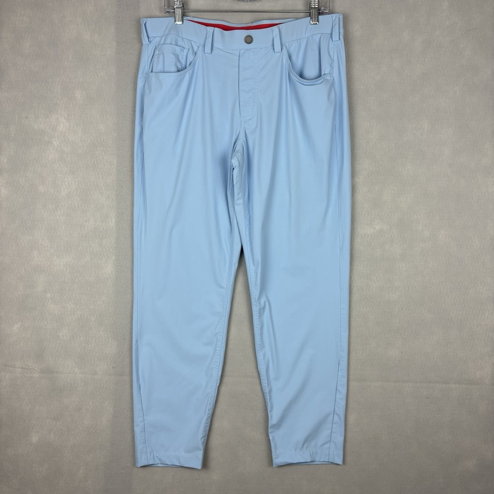 Redvanly Golf Pants Men's Large Blue 27" Inseam Performance Stretch Casual